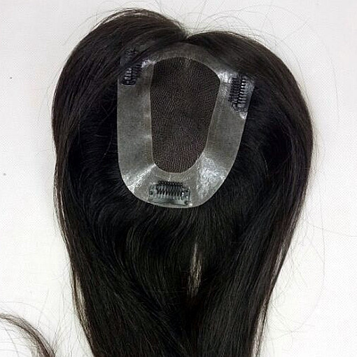 Natural looking Factory cheap price Mono Top hair pieces add clips virgin human hair toupee for womenHN188